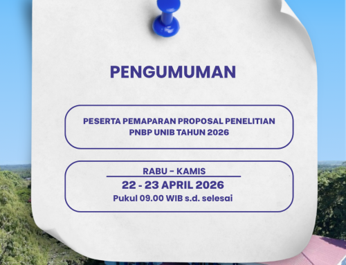 [Pengumuman] Peserta Pemaparan Proposal Penelitian PNBP Universitas Bengkulu Tahun 2026
