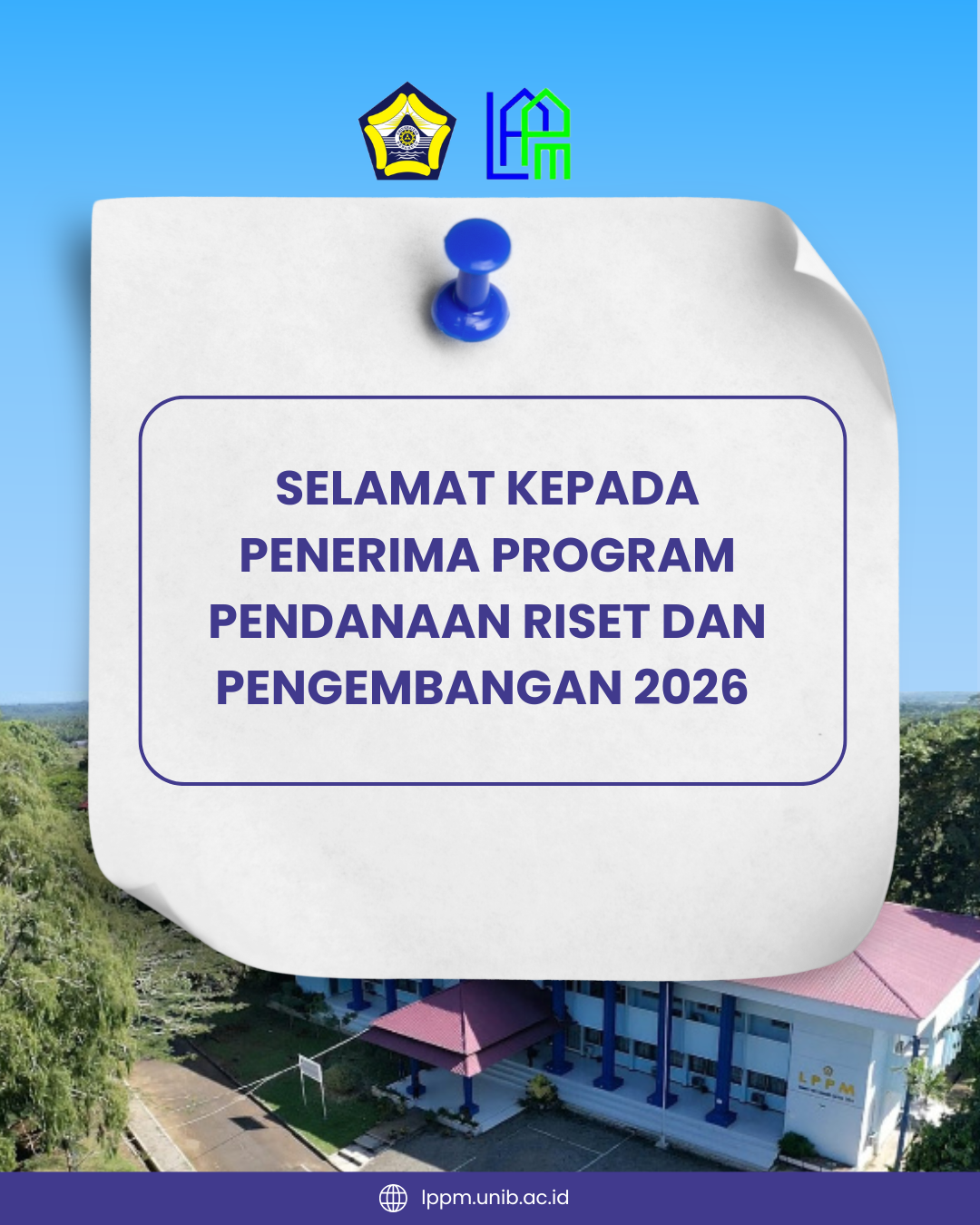 Pengumuman Penerima Program Pendanaan Riset Pengembangan DPPM dan Hilirisasi Riset Tahun 2026